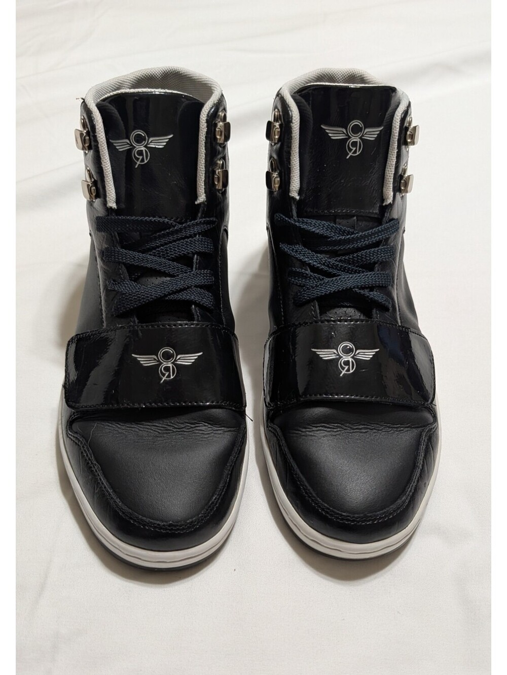 Creative Recreation Cesario Hi Black Patent Leather High Top Men's Size 9 CR439